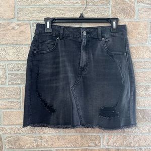 Black Denim Skirt